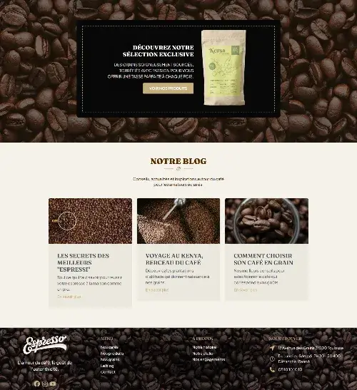 footer de création de site restaurant toulouse
