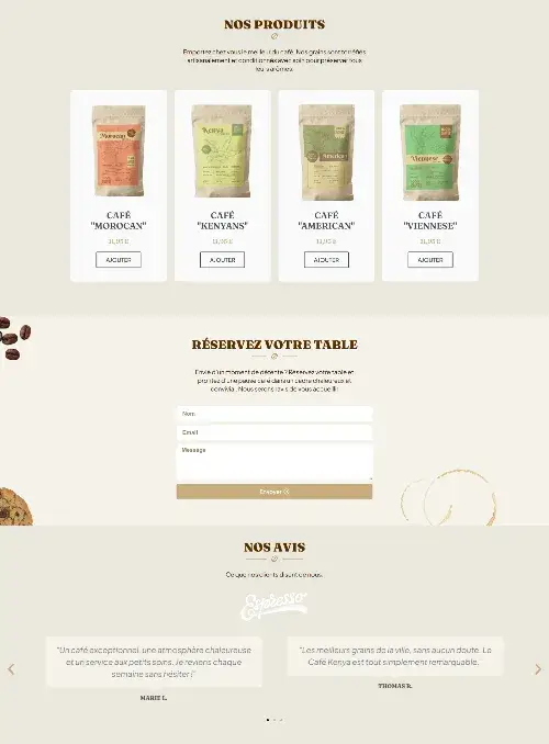image de site vitrine restaurant